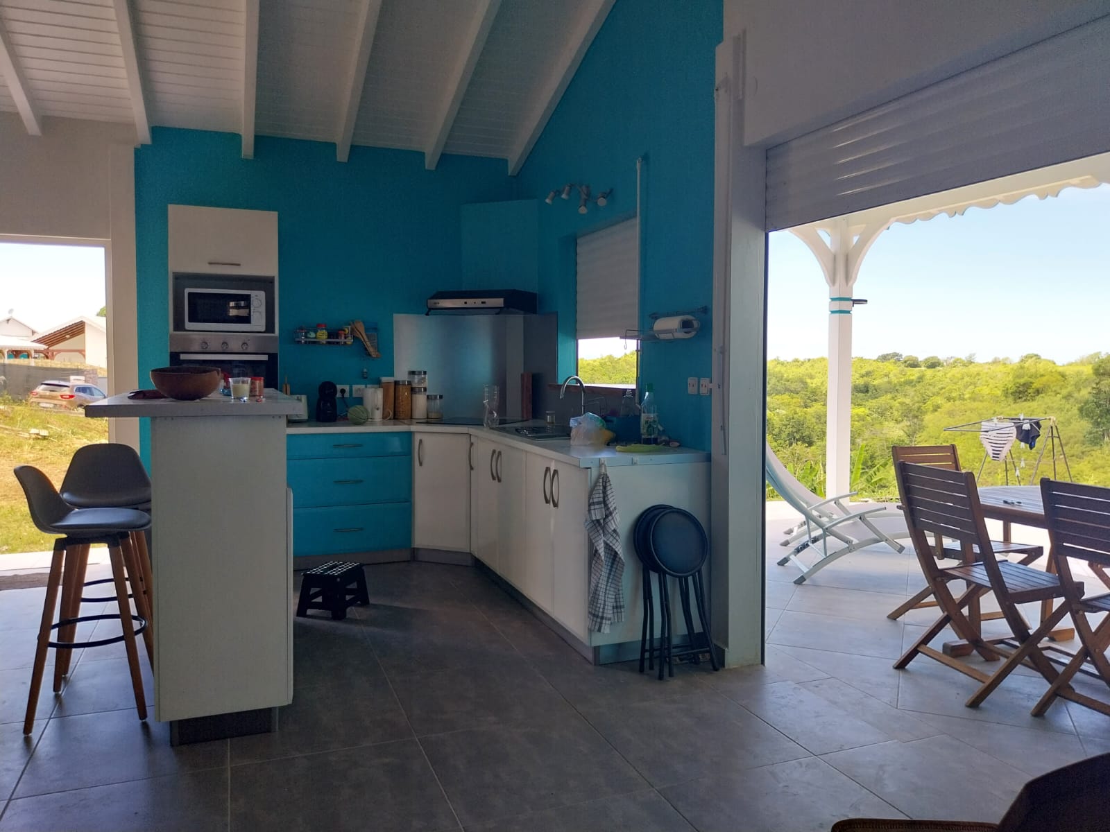 Cuisine équipée de Case Turquoise